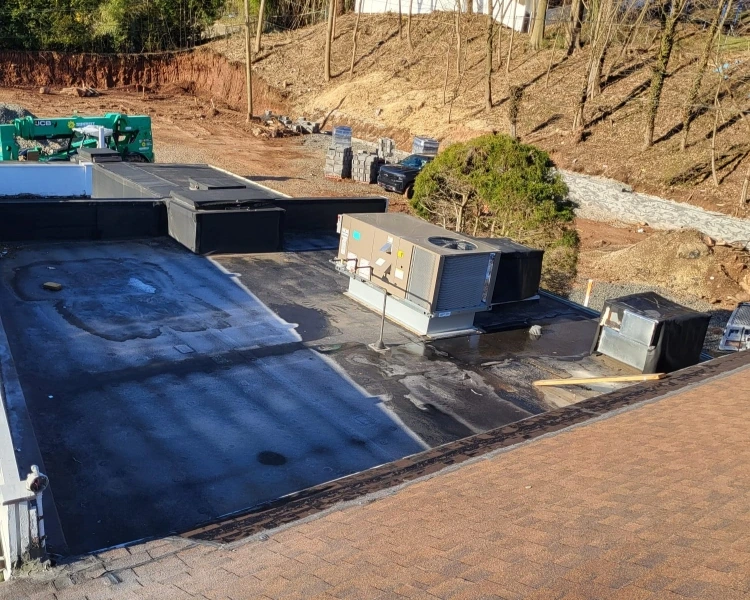 Commercial Flat Roof Restoration - Before